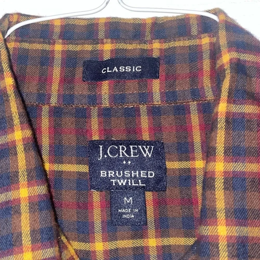 J Crew Brushed Twill Classic Men’s Button Down Shirt Size M